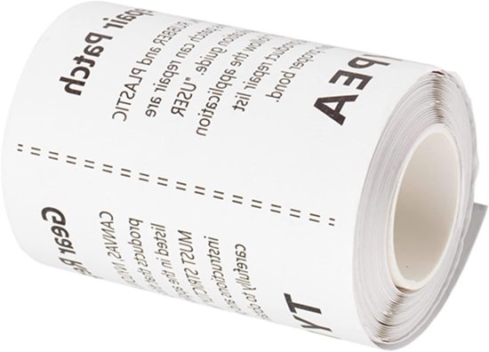 Waterdichte TPU Stickers voor het Repareren van Luchtbedden, Tentzeilen, Meubels en Afschermingen, 7.5 x 375 cm van Merkloos