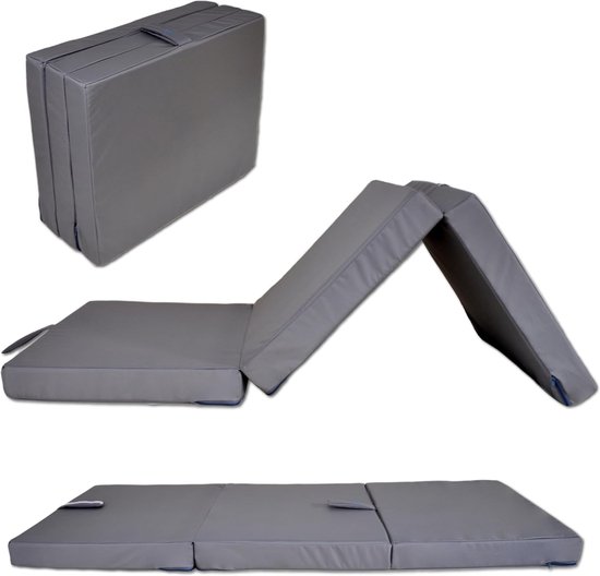 Waterdichte Vouwmatras 3-delig 60 x 200 x 10 – Ideaal voor Camping en Gasten van Snoozzz