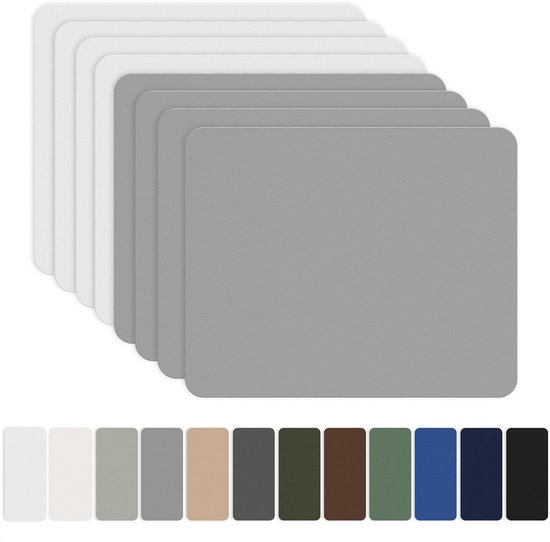 Waterdichte Zelfklevende Reparatiedoek Set – 8x Nylon Patches voor Tent, Jas & Slaapzak (Grijs/Wit) van Merkloos