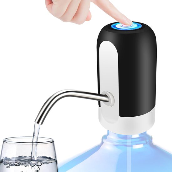 Waterdispenser - Automatische waterdispenser - Oplaadbare waterpomp voor 5 gallon kan, BPA-vrij, siliconen slang van voedingskwaliteit, roestvrijstalen tuit - USB Oplaadbaar - Elektrische dispenser（Zwart） van Merkloos