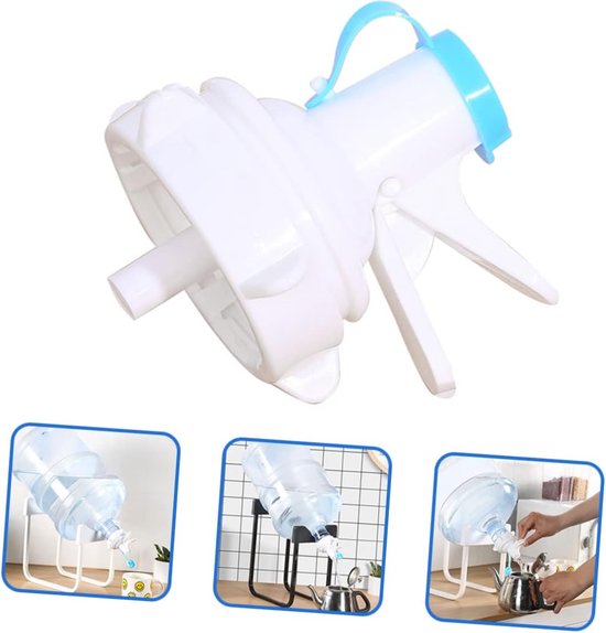 Waterdispenser - Kan Uitloop - Universele Water Pomp Voor Waterflessen - Draagbare Gebotteld Water Dispenser - Drink Water Fles Dispenser Pomp - Waterfles Jug Dispenser Tap - Voor Thuis, Kantoor, Buiten - Wit - 2 Stuks