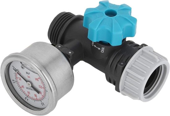 Waterdrukregelaar - Klep Meter - Tuin Besproeiing - Nauwkeurige Instelling - G3/4 Inch - Zwart