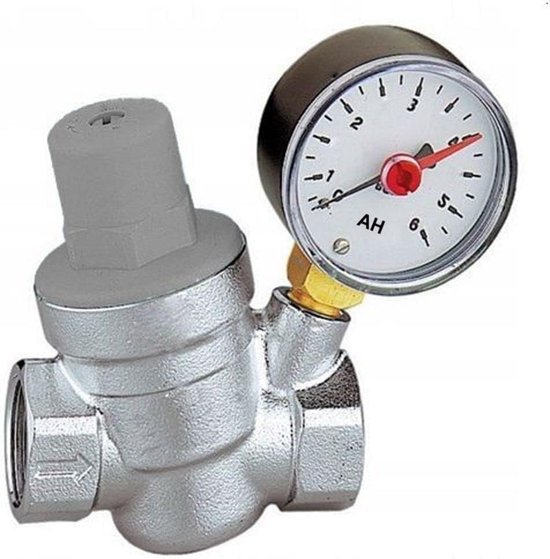Waterdrukregelaar met Manometer en Zeeffilter 1/2 inch - Duurzaam en Betrouwbaar