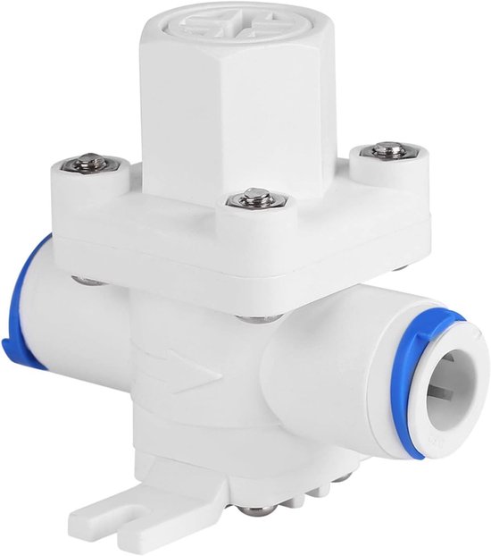 Waterdrukregelaar - Reducerende klep - Waterzuivering - Stabiele waterdruk - 6 cm - Wit blauw