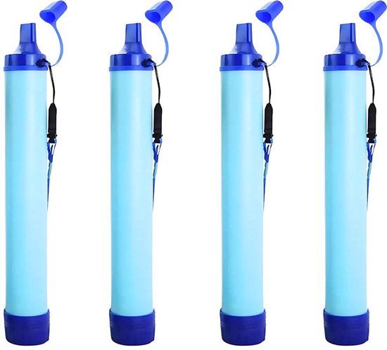 Waterfilters Survival - Set van 4 - Waterzuiveringsapparaten - Waterfiltersysteem - Voor Noodpakket en Noodsituaties - 6000L Totaal