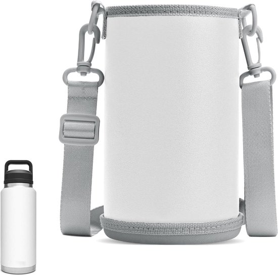 Waterfleshouder Compatibel met YETI Rambler Bottle-38 oz/40 oz-Hydro Flask Brede Mond-32 oz/40 Oz-Owala FreeSip Waterflessen Sling Draagtas-Houdt Fles Rechtop-Wit van Merkloos