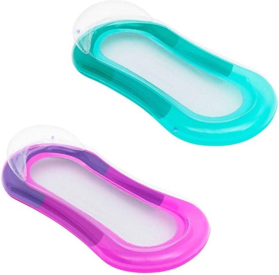 Waterhangmat - Opblaasbaar drijvend luchtbed met hoofdsteun - Voor ultieme ontspanning in het water Waterhangmat van SummerVibes