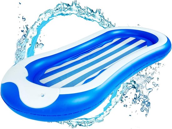 Waterhangmat - opblaasbare drijver voor zwembad - opvouwbaar en opblaasbaar - water lounge voor volwassenen waterhangmat van SummerVibes