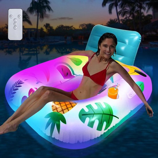 Waterhangmat voor zwembad volwassenen - Opblaasbaar - Zonnelampen - Zwembadbank - Tuin - Strand Waterhangmat van AquaFun
