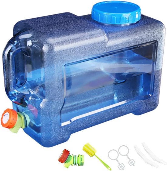 Waterkan, 7,5 L - 22 L Watercontainer met kraan, Campingwatertank met handvatten, Waterdispenser met kraan, Drinkwaterkan, Kamperen, Drankwaterkan, Voedselveilig van Merkloos