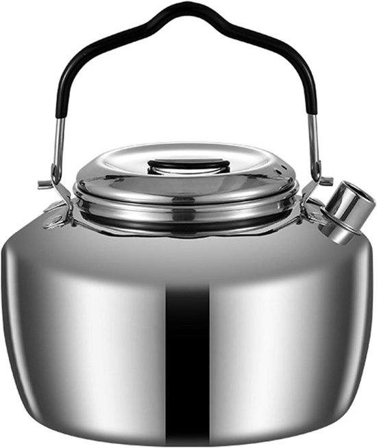 Waterketel - Theepot RVS - Kamperen en picknicks - Ergonomisch ontwerp - 15 Liter - Zilver