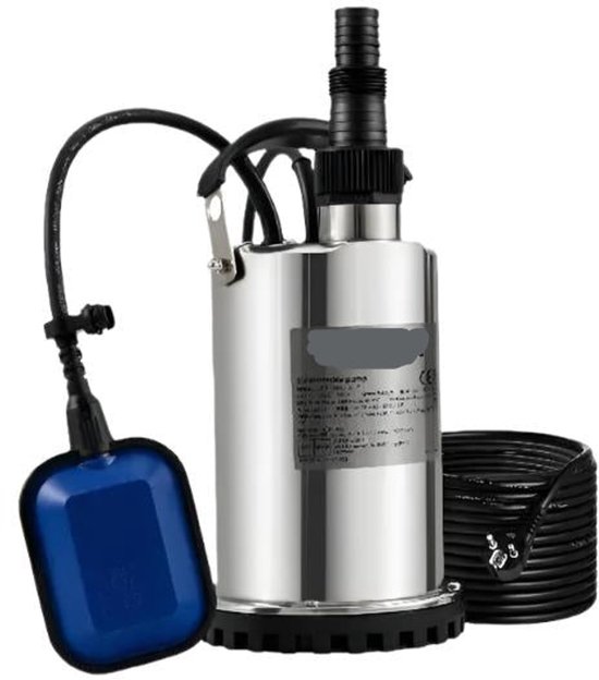 Waterpomp - Rioolpomp - Dompelpomp - Schoonwaterpomp - 1100W - 1,5PK - Voor Het Oppompen van Water Uit Zwembaden - Zilver van Merkloos