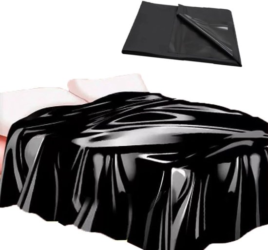 Waterproof PVC Bedspread, Protection of Bed Sheet from Water Wetting the Mattress, Foldable, Black - ShopVlot