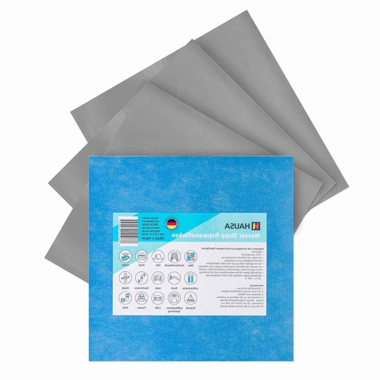 Waterstop reparatiepleisters - Zelfklevende afdichtpleisters - Lekkages dichten - Waterdicht en zelfvulkaniserend - 16 x 16 cm - Grijs van Merkloos