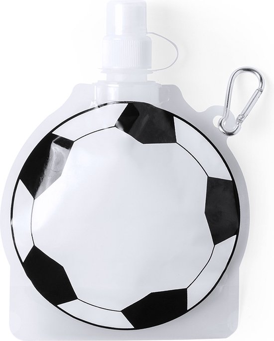 Waterzak - Drinkzak - Festival - Voetbal - PET - 480 ml - zwart - wit