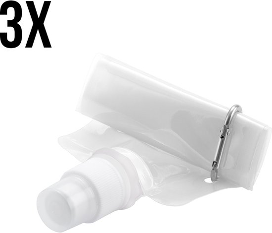 Waterzak - Drinkzak - Waterzakken - Festival - PET - 400 ml - Wit - 3 stuks van Merkloos