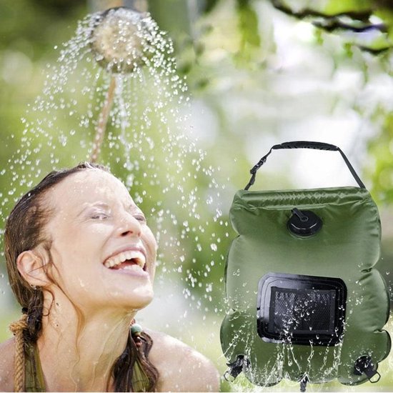 Waterzakken-20L Draagbare Zonne-energie Verwarmde Waterzak Energie Verwarmd Zwemmen Outdoor Camping Douche Tas Picknick Waterzak Wandelen Wateropslag van Merkloos