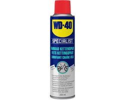 WD-40 Specialist® Fiets Kettingspray - 250ml - Smeerolie - Smeermiddel - Maximale smering en vermindert slijtage van WD-40