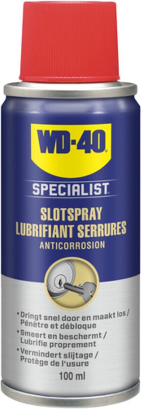 WD-40 Specialist® Slotspray - 100ml - Sloten Spray - Smeermiddel - Smeermiddel voor alle soorten sloten van WD-40