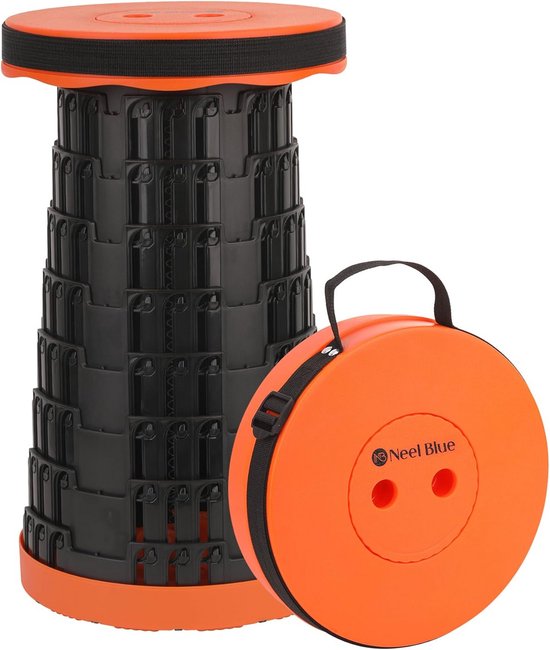 WedDecor Opvouwbare telescopische opvouwbare kruk, zware draagbare stoel met maximale belasting 420 lbs, verstelbare, lichtgewicht pop-up reiskruk voor kamperen, wandelen, tuin, barbecue en