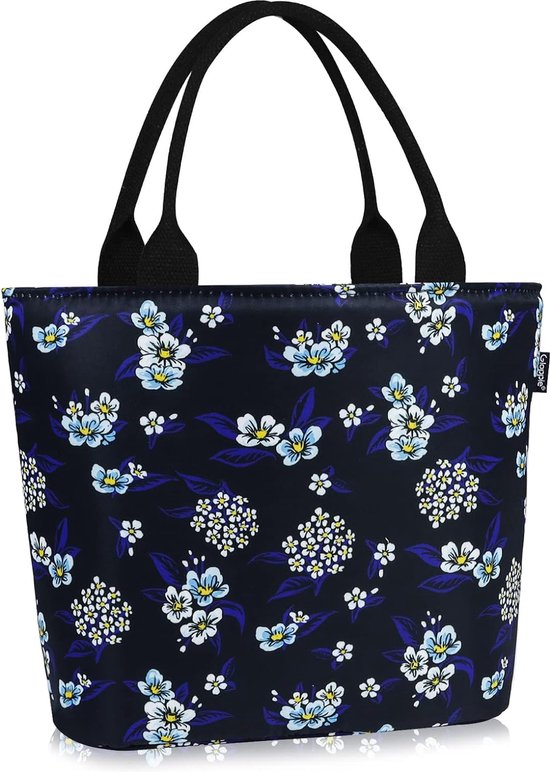 Werklunchtas Vrouwen geïsoleerde lunchtassen Bloemenlunchtas Lunchbox voor volwassenen Lekvrije koeltas Lunchemmer Kit Snacktas van Merkloos