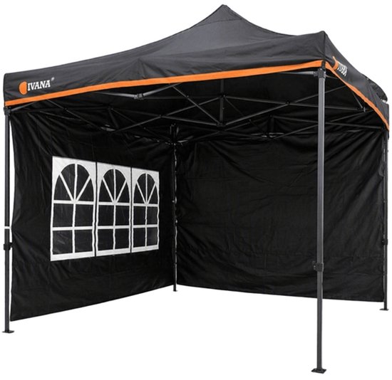 Werktent Ivana Staal Zwart 3x3m