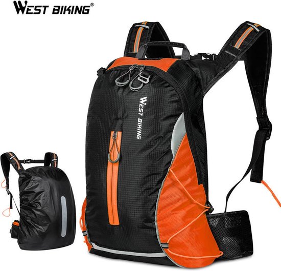 westbiking-fiets wandel ultralichte rugzak 10 l ,oranje van Westbiking