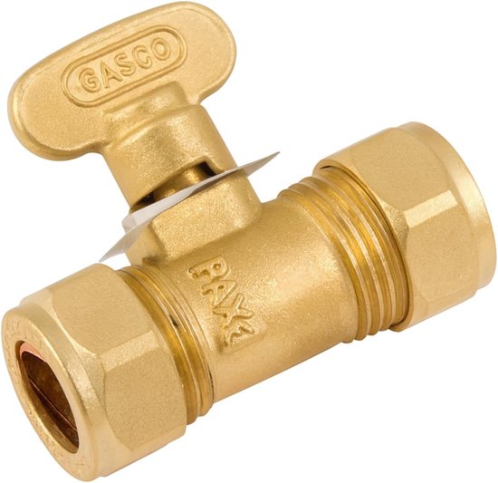 Westco 8mm Gas Insulating Valve - Brass Compression Shut-Off Valve for Gas Lines - ShopVlot