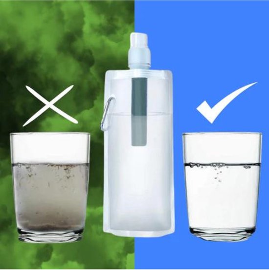 Westtune Waterfilter - Waterfles - Waterzak - Survival - Camping - Zuiver & Schoon Water - Kamperen - Outdoor van Westtune