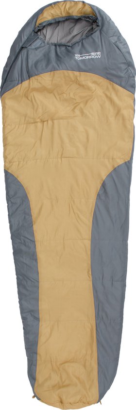 Where Tomorrow Camping Slaapzak Classic - Mummieslaapzak met zak - 230 x 80 x 55 cm - Curry van Where Tomorrow