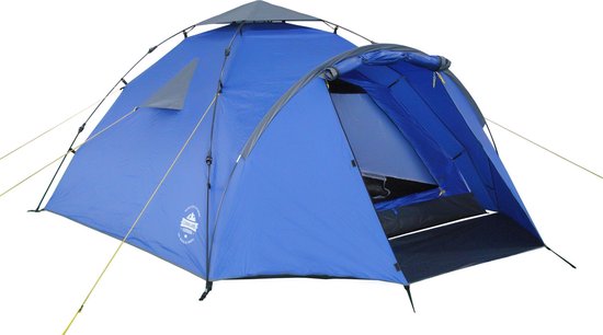 Where Tomorrow Pop Up Familietent Kattenbak Tent 3 Persoons Tent Camping Festival blauw 220 x 220 x 130 cm van Merkloos
