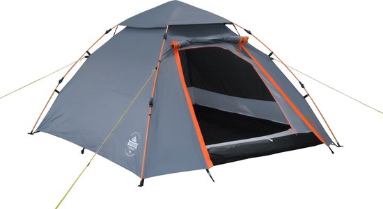 Where Tomorrow Pop Up Familietent Kattenbak Tent 3 Persoons Tent Camping Festival Grijs 220 x 220 x 130 cm van Where Tomorrow