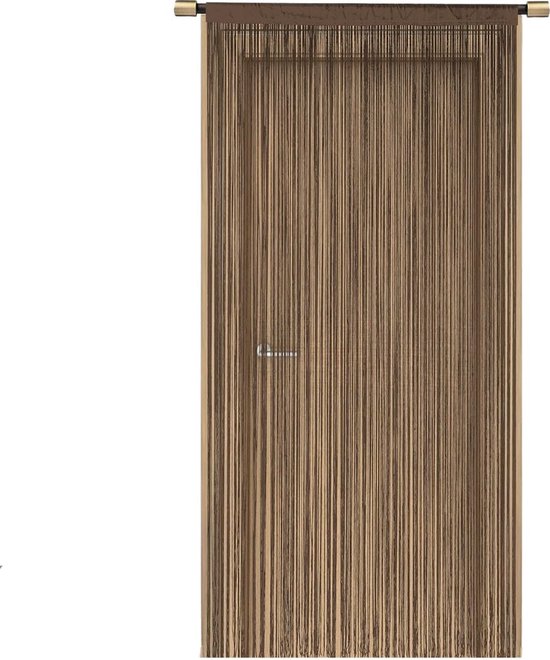 White-label® Deurgordijn Kralen - Macrame - 90x200cm - Bruin