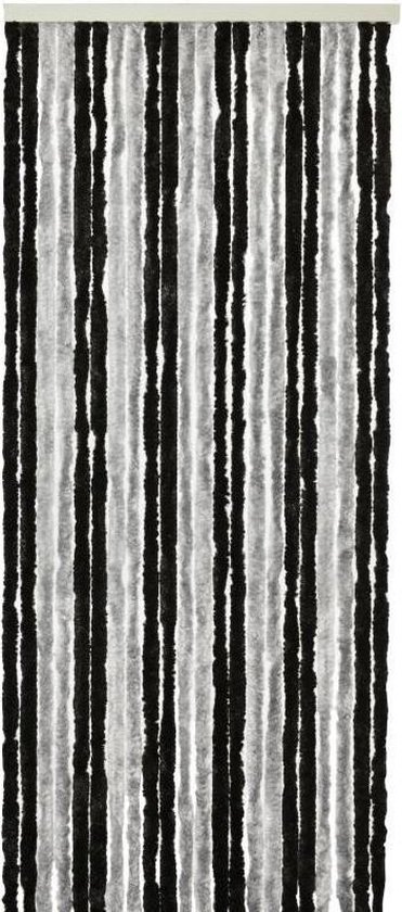 Wicotex - Kattenstaart - 90x220 cm - Zwart/Grijs van Merkloos