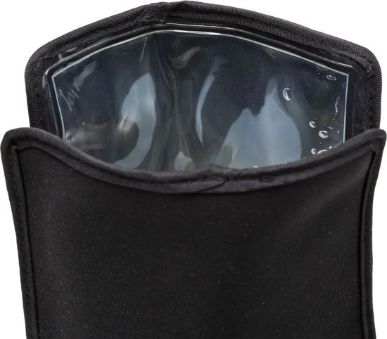 Wijnfles koeler/koelelement hoes zwart 22 cm - Flessenkoeler - Wijnkoeler van Kitchencraft