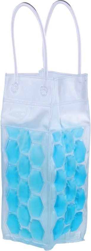 wijnkoeler - wine cooler bag - 2-10 h - wijnkoelertas - 10x10x25cm - picknick tas - koeltas - koelelement - fresh&cold - wijn tas - van Merkloos