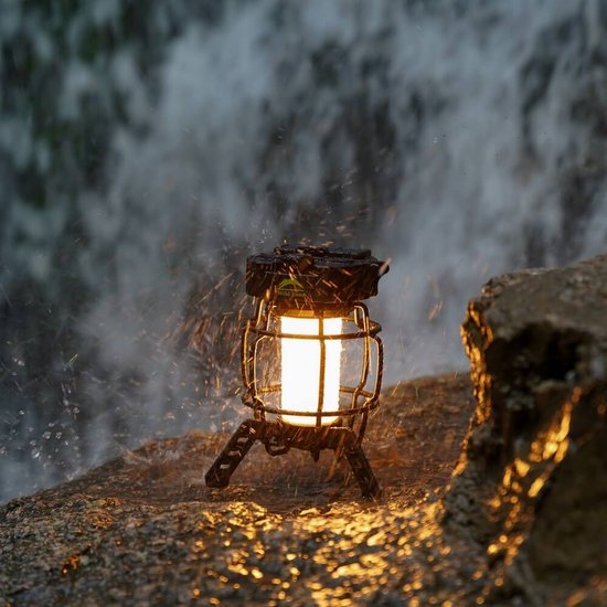 Wild Land Thunder Lantern - Outdoor LED Lantaarn - Dimbaar Warm Licht - Krachtige 5200mAh Batterij - Weerbestendig IPX4 van Wild Land