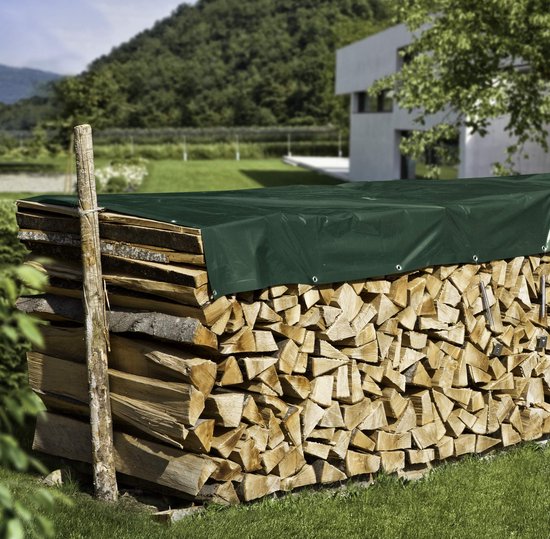 Windhager Hout Beschermzeil EXTRA Heavy, weefzeil, afdekzeil, houtafdekzeil van scheurvast bandweefsel, universele folie, grammage 210 g/m², 2 x 10 m van Windhager