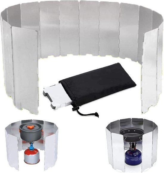 Windscherm camping aluminium vouwen kamp kachel-14 platen voorruit outdoor camping fornuis-voor picknick windscherm camping van Joyoldelf