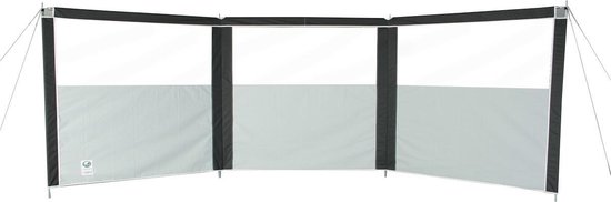 Windscherm Sirocco 3 panelen met ramen en bovenliggers van Isabella