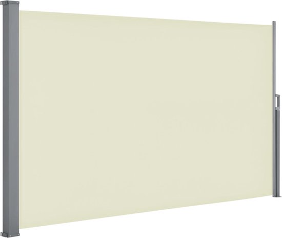 Windscherm - uittrekbaar - 350x180 cm - crème van VOUNOT