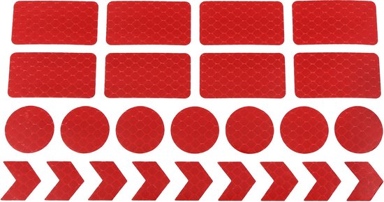 Winkrs® Reflecterende Veiligheids stickers rood - Reflectie tape voor in het verkeer - Maak wandelwagens, koffers, buggy's, skelters, helms, fietsen etc goed zichtbaar in het donker. Fietsreflector van Winkrs