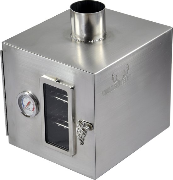 Winnerwell Pipe Oven Medium – RVS Pijpoven voor Tentkachel – Met Thermometer, Kijkvenster en Rooster – Ø 6,35 cm