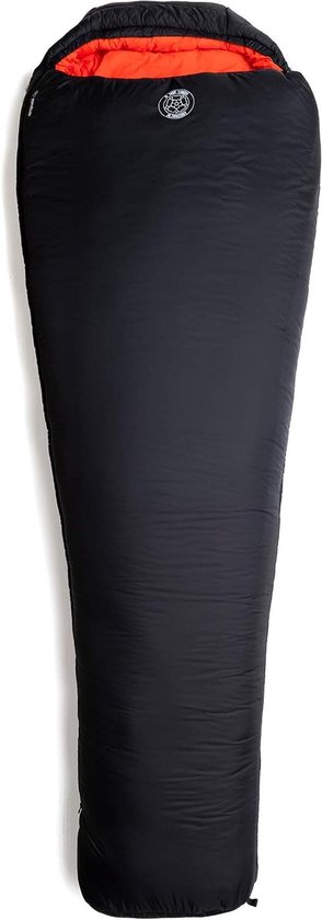 Winter Slaapzak - Mummie Slaapzak - Kamperen en Outdoor - Lichtgewicht en Compact - 220cm Lengte - Zwart Oranje