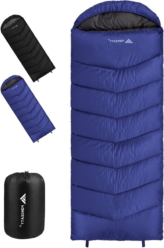 Winter Slaapzak voor 4 Seizoenen -7 ~ 20 °C | Waterafstotend, Compact en Ideaal voor Kamperen en Backpacken (210 x 80 cm)