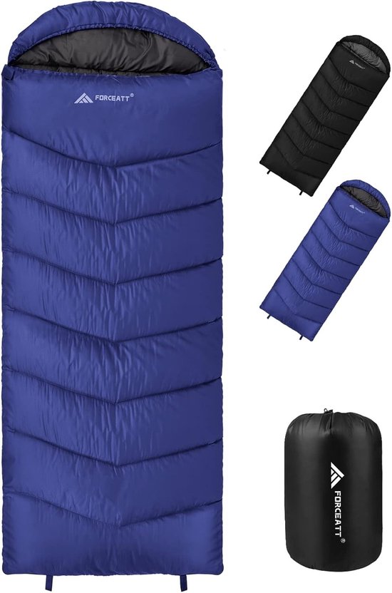 Winter Slaapzak voor 4 Seizoenen -7 tot 20 °C, Waterafstotend, Compact voor Kamperen en Backpacken (210 x 80 cm)