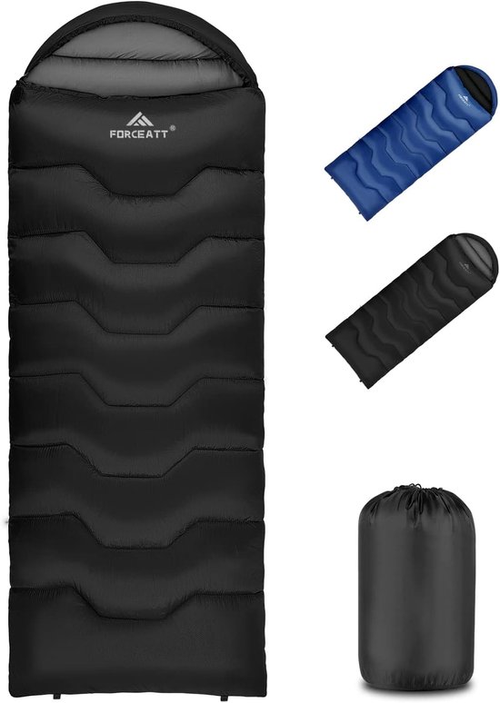 Winter Slaapzak voor 4 Seizoenen -7 tot 20 °C, Waterdichte Deken Slaapzak voor Volwassenen, Compact en Ideaal voor Kamperen en Backpacken (210 x 80 cm)