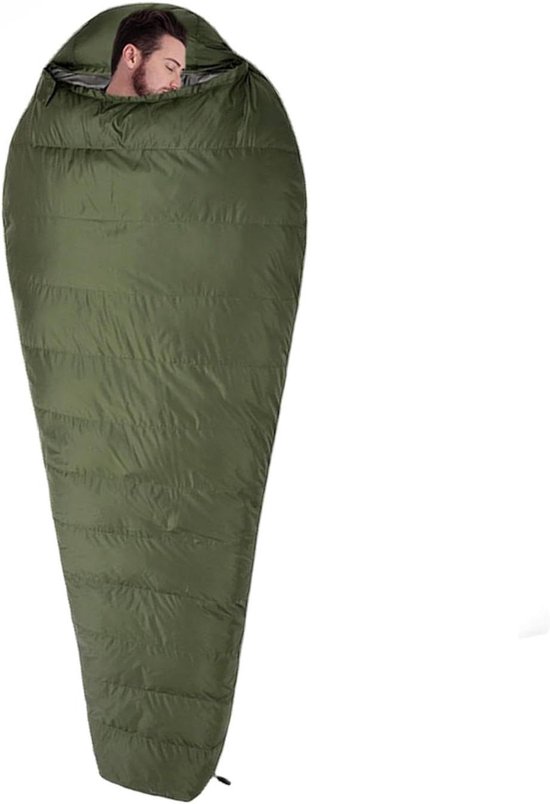 Winterslaapzak - Donsslaapzak Kamperen - Outdoor Avonturen - Waterdichte Stof - 210 x 80 x 50 cm - Grijs
