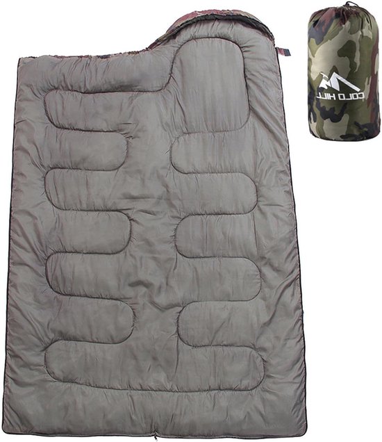 Winterslaapzak - Kampeerslaapzak Outdoor slaapzak - Kamperen en wandelen - Waterdichte camouflage stof - 220 x 70 cm - Camouflage