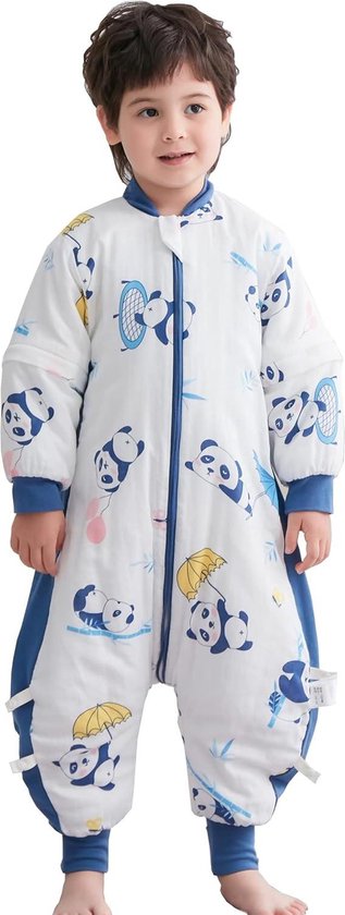 Winterslaapzak met voeten TOG-waarde 2.5 afritsbare mouwen unisex - voor baby's en kinderen van Merkloos